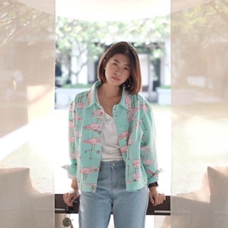 Flamingo jacket แบรนด์ octemberstore ของใหม่!