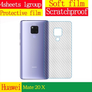 4แผ่น ฟิล์มรอบตัวเครื่องด้านหลังของ Huawei Mate20X Mate10 Mate20 PRO P7 P6 P8 Transparent Soft film Back ฟิล์มป้องกัน