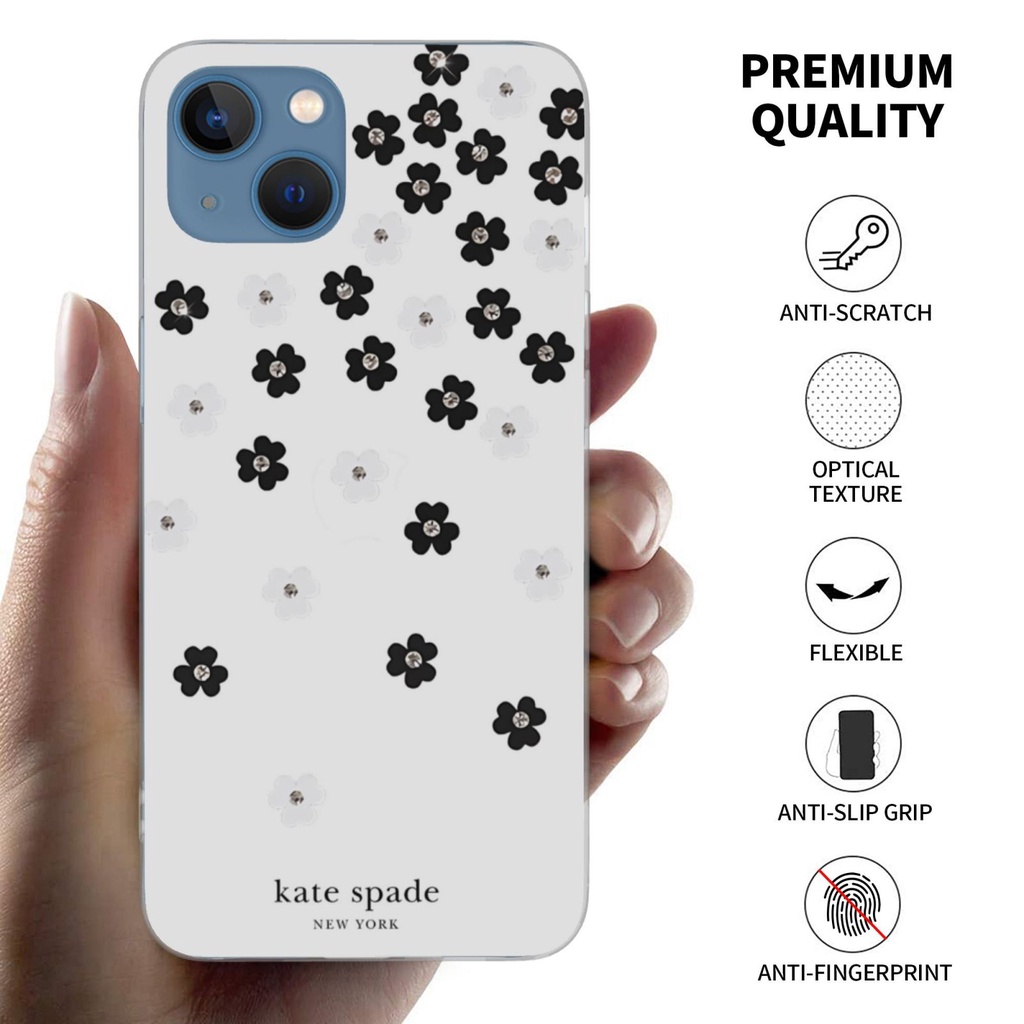 ใหม่ เคสโทรศัพท์มือถือแบบใส กันกระแทก ลาย Kate Spade สําหรับ IPhone 15 14 13 12 Pro XS Max MiNi 11 Pro X XR XS Max 6S 7 8 Plus SE 2 2024