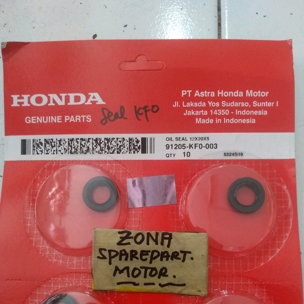 ซีลปั๊มน้ํา CB150R ใหม่ Sonic GTR150 CS1 ใหม่ CB150R 12 x 20 x 5 AHM 91205 KF0 003