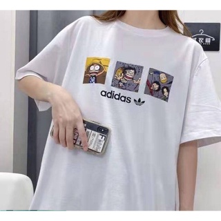 เสื้อยืดคู่รัก อะนิเมะลวดลาย ad1das