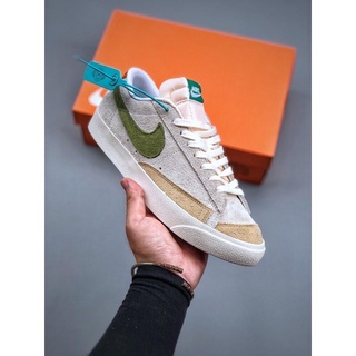 ☎❁Nike Blazer Low 77 Mens Casual รองเท้า Retro Classic อเนกประสงค์ Low Top Trailblazer Casual กีฬารองเท้าผ้าใบ Premium-3