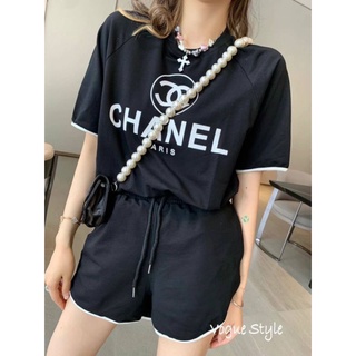 #ชุดเซ็ต chanel มาอีกแล้วจ้า น่ารักมากค่า งานป้ายชาแนลอย่างดีเลยจ้า ใส่วันสบายๆเบาๆ ได้ทั้งเสื้อ+กางเกงน้า