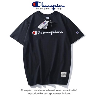 2020_Championแชมป์_Embroidery_Classic_ฤดูร้อน_แฟชั่น_Trend_ผู้ชาย_Lovers_Short-Sleeved_เสื้อยืด_ehx