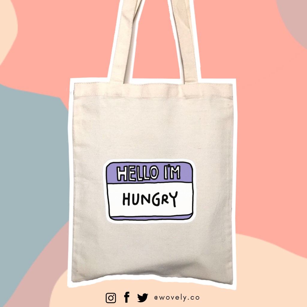 [WOVELYCO] Hello I am Custom Canvas Totebag
