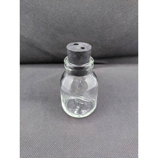 จ่าย 0 บาท⚡️โค้ดINC4LEL4⚡️ขวดแก้วใส DIY 50 ml.พร้อมจุกปิดขวดแบบจุกยาง No.10 (เจาะ 2 รู)