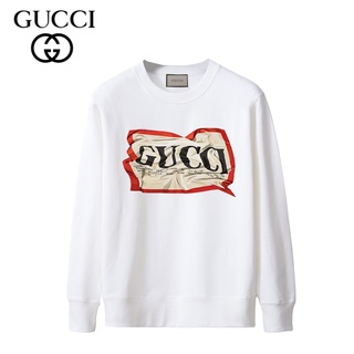 Gucci เสื้อกันหนาว คอกลม ผ้าฝ้าย พิมพ์ลาย แฟชั่นสําหรับผู้ชาย และผู้หญิง