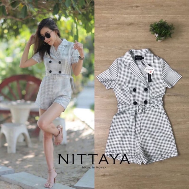 ❗️S❗️ จั๊มขาสั้น+ เข็มขัด💯 NITTAYA Brand