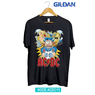 เสื้อยืดคอกลมเสื้อยืด ACDC ORIGINAL GILDAN ACDC LEGENDARIS BAND 15S-4XL