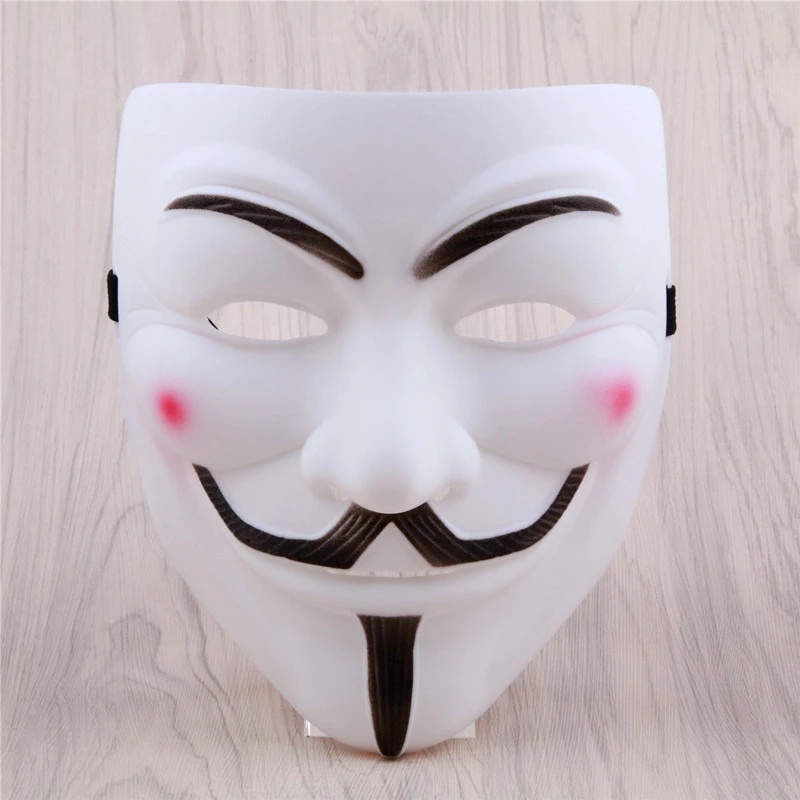 1PCs V for Vendetta Mask Halloween Masquerade Scary Party Supplies Cosplay Costume Accessory Props A