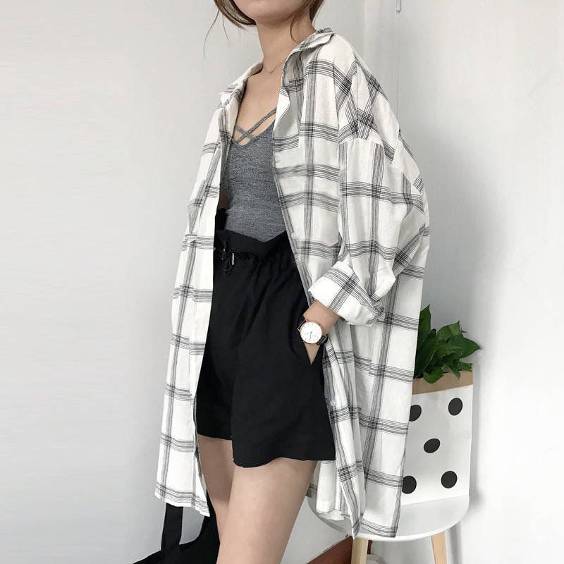 KEMEJA CHELSEA KOTA-KOTA LONG SLEEVED SHIRT / XXL OVERSIZE SHIRT