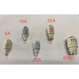 #ลูกฟิวส์ #ลูกฟิวส์กระเบื้อง 6A,10A,16A,20A, 25A  #ฟิวส์กระปุก #ฟิวส์ขวด #คัทติกส์ฟิวส์ E27