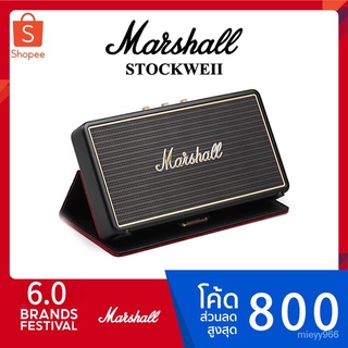 Marshall ลำโพงบลูทูธ Marshall Stockwell-ดำ แบบพกพา Bluetooth Speaker ลำโพงคอมพิวเตอร์ ลำโพงบลูทูธเบสหนัก ลำโพง Marshall