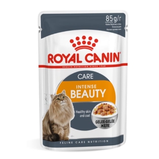 Royal Canin Intense Beauty Pouch Jelly อาหารแมวโต บำรุงขนและผิวหนัง เจลลี่ 85 กรัม