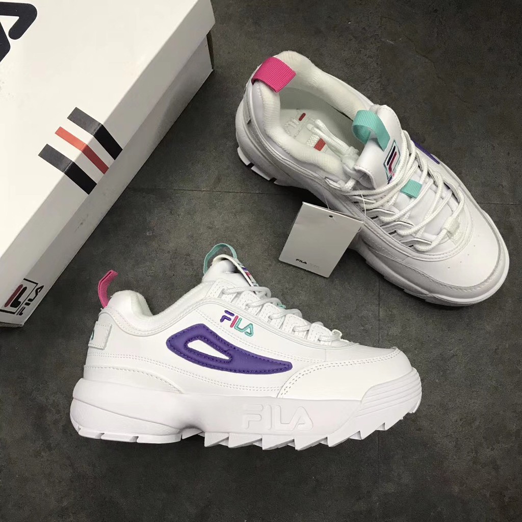 Fila New สีขาวและสีม่วง II Bottom 2018 2 DISRUPTOR