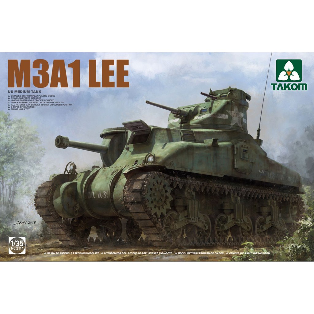 พลาสติก โมเดล ประกอบ TAKOM สเกล 1/35 M3A1 Lee