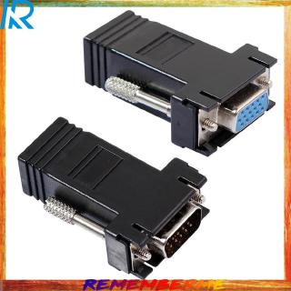 VGA Extender Female / Male to LAN Cat 5 Cat 5e / 6 RJ45 Ethernet Female อะแดปเตอร์ 【 Rem 】