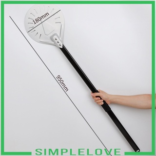 [Simplelove] เครื่องมือปอกเปลือกพิซซ่าอะลูมิเนียมพร้อมด้ามจับสําหรับเตาอบพิซซ่า