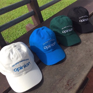 (พร้อมส่ง) New CAP no one want your opinion หมวกแก๊ปหน้านิ่ม ปักคำ 4สี