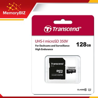 Transcend High Endurance MicroSD Card 128GB Speed Read 95MB/s White 45MB/s Memory Card เมมโมรี่ การ์ด กล้องติดรถยนต์