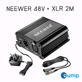 Neewer 48 Volt Phantom Power Supply + สายไมโครโฟน XLR 2m