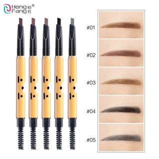 Hengfang 5 colors, waterproof, easy to color, no smudging, cute bear double-headed eyebrow pencil comes with eyebrow cream + eyebrow brush 0.14g#H6533