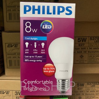 หลอดเกลียว LED สีขาว 9W PHILIPS