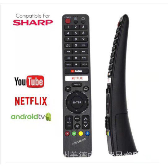 SHARP LED/Android TV /Smart TV รีโมทคอนโทรล 326 เข้ากันได้กับ GB326WJSA, GB238WJSA,GB105WJSA, GA806W