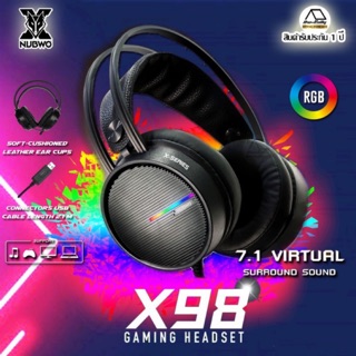 หูฟังเกมมิ่ง Nubwo X98 Gaming Headset 7.1 Virtual Surround เหมาะสำหรับเล่นเกมส์โดยเฉพาะ หูฟังแยกเสียง