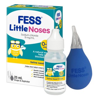 Fess Little Noses Saline Nose Drops +Aspirator 25ml