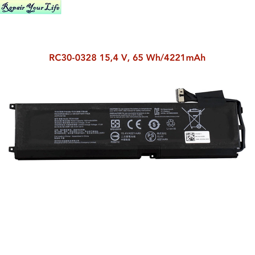 15.4V 65Wh/4221mAh Laptop battery RC30-0328 For Razer Blade 15 RZ90-0328 RZ09-03304x RZ09-03305x RZ09-0330x 2020 Replace