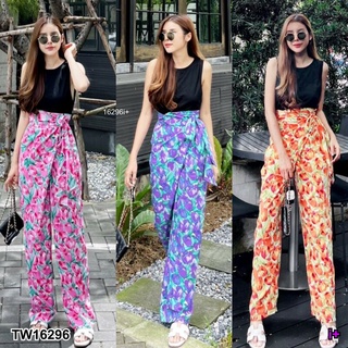 New Arrival !!!! Floral Waist Tie Set Set เสื้อแขนกุดแอบเว้าช่วงแขนนิดๆ เซ็กซี่ขยี้จุด เนื้อผ้าคอตต้อน 100% ผ้ายืด นิ่ม