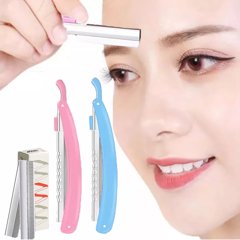 มีดโกนกันคิ้ว มีดกันคิ้ว เครื่องตกแต่งคิ้ว สูท (1กล่อง มี 10ใบ) สร้างคิ้วได้อย่างง่ายดาย