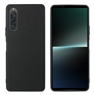 Sony Xperia 10 V / 1 V เคสโทรศัพท์มือถือหนัง PU แข็ง คาร์บอนไฟเบอร์ แบบบางพิเศษ สําหรับ PU Leather Hard PC Back Cover Protective Casing