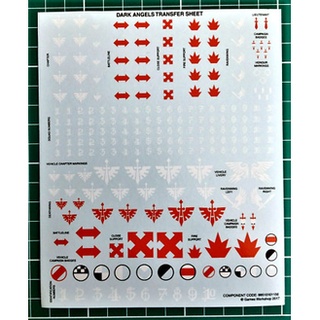 Warhammer 40,000 - Dark Angels transfer sheet ดีคอลน้ำ