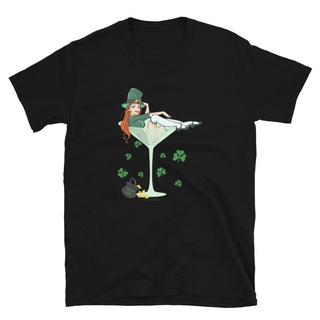 เสื้อยืด พิมพ์ลาย Nice Happy St.Patricks Day Irish Martini Diy สําหรับผู้ชาย และผู้หญิงSize S-5XL