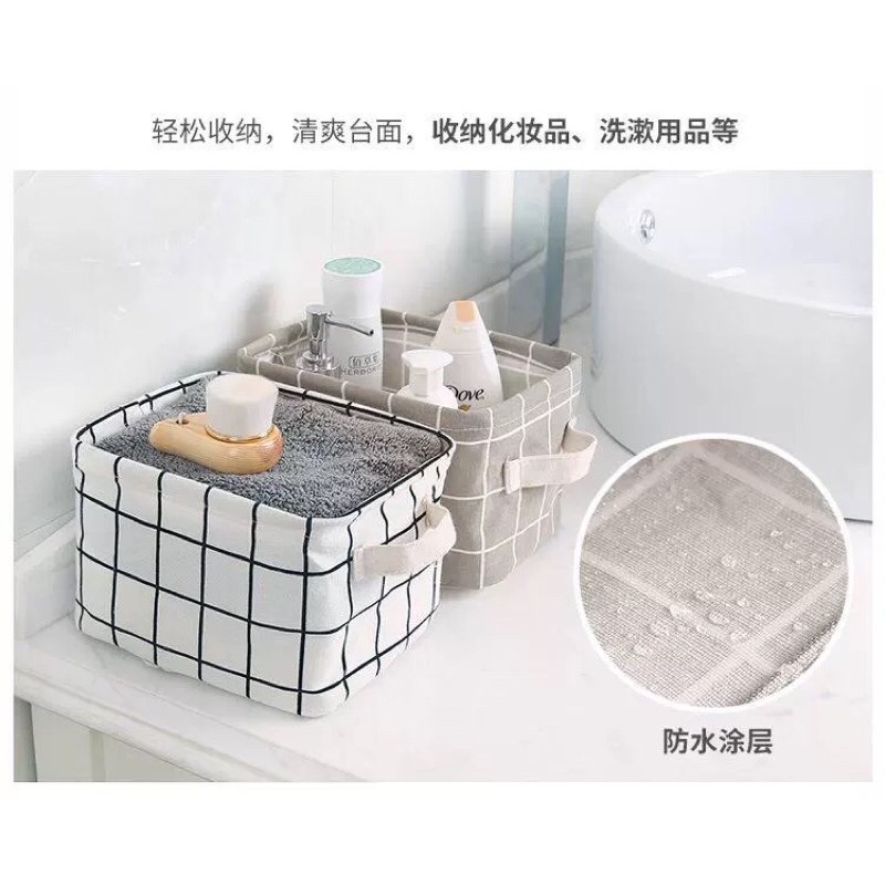 ตะกร้าผ้าเก็บของ  กล่องผ้าเก็บของ กล่องผ้าอเนกประสงค์ แบบพับได้ - รูปที่ 6