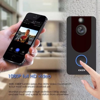 กริ่งประตูไร้สายพร้อมกล้องวิดีโออัจฉริยะ (WIFI Video DoorBell) EKEN V7