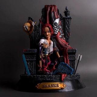 One Piece  Shanks on the Iron Throne Action Figure Statue 24cm