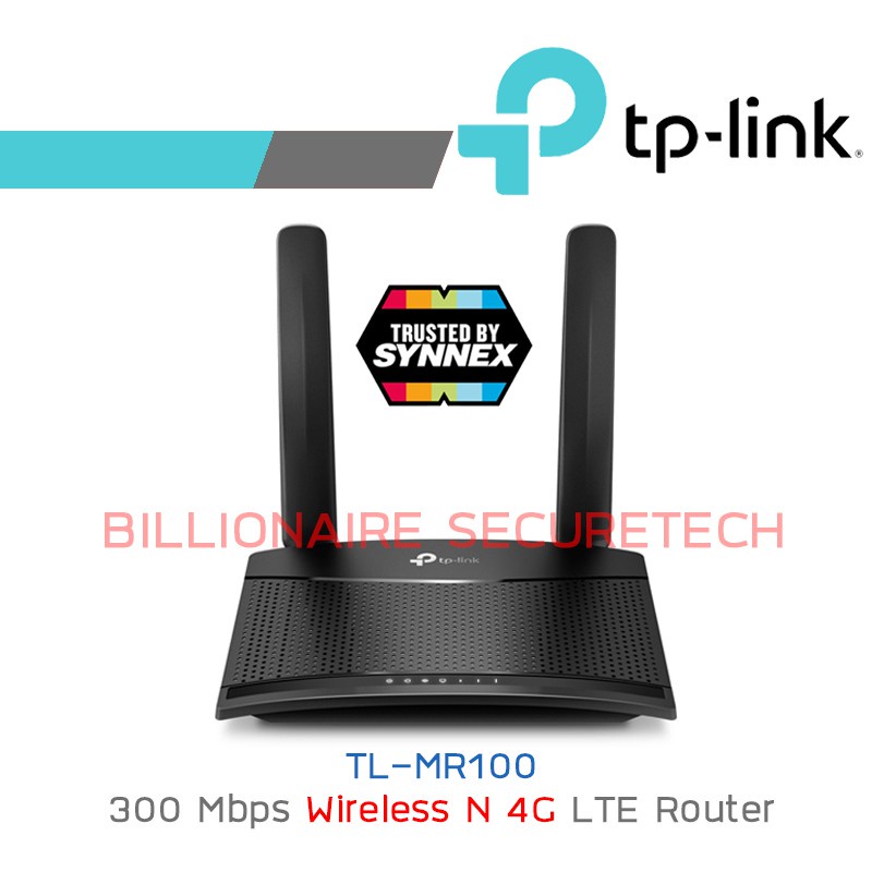 ☄✤△TP-LINK TL-MR100 300 Mbps Wireless N 4G LTE Router ประกัน SYNNEX BY BILLIONAIRE SECURETECH