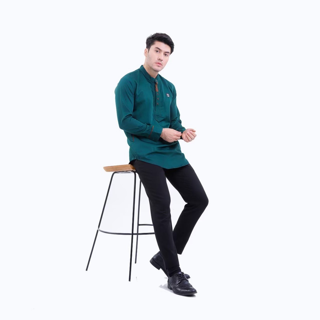 เสื้อเชิ้ตแขนยาว ปักลายโลโก้ Progress MAN koko kurta Tojiro kurta Tojiro สําหรับผู้ชาย P4N9S102