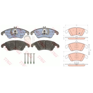 GDB1737 ผ้าเบรค-หน้า(TRW) (เนื้อผ้า COTEC) BENZ C200, C230, C320 CDI W204 /BENZ E250, E350 Coupe 09 C207 /BENZ E250 ...