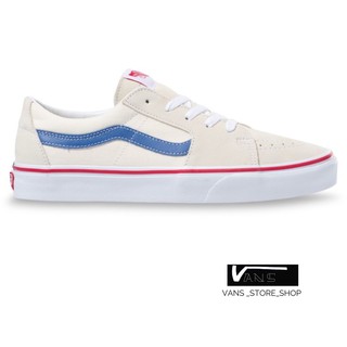 VANS SK8 LOW CLASSIC WHITE NAVY SNEAKERS สินค้ามีประกันแท้