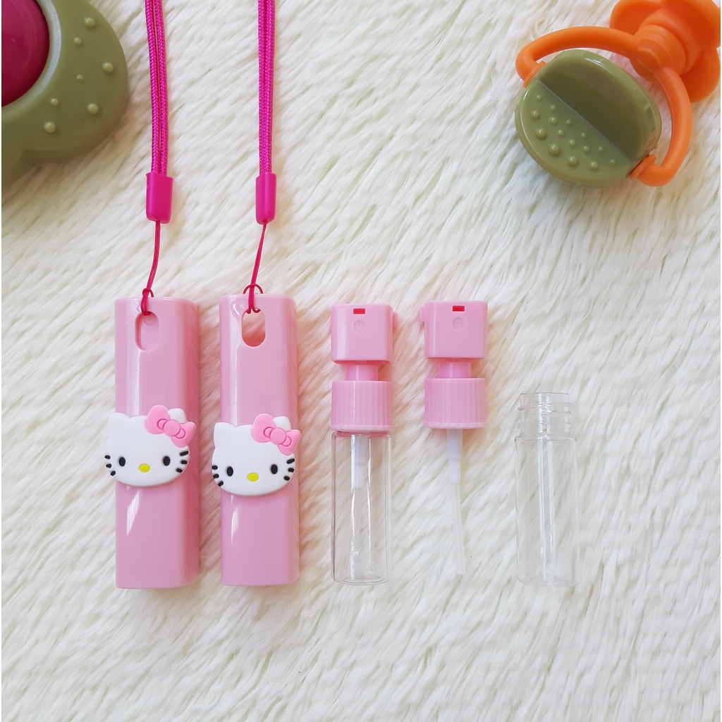 พร้อมส่งในไทย ขวดสเปรย์พกพา พร้อมสายห้อยคอ ขนาด 38 ml. ติดตัวการ์ตูนสวยงาม ขวดแข็งแรง ขวดสเปรย์แอลกอฮอล์