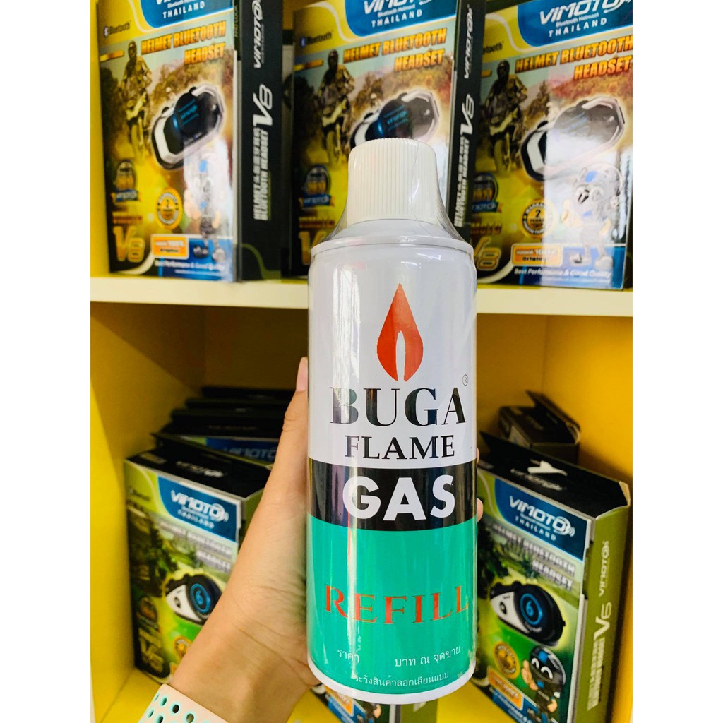 แก๊สกระป๋อง🔥ส่งด่วน!🔥[1 กระป๋อง] แก๊สเติมไฟแช็ค BUGA  GAS REFILL - 5