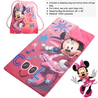 ถุงนอน ลายมินนี่เม้าส์ พร้อมกระเป๋าสะพาย ลิขสิทธิ์แท้นำเข้าอเมริกา Disney Minnie Mouse Sling Bag Slumber Set ราคา990 บาท