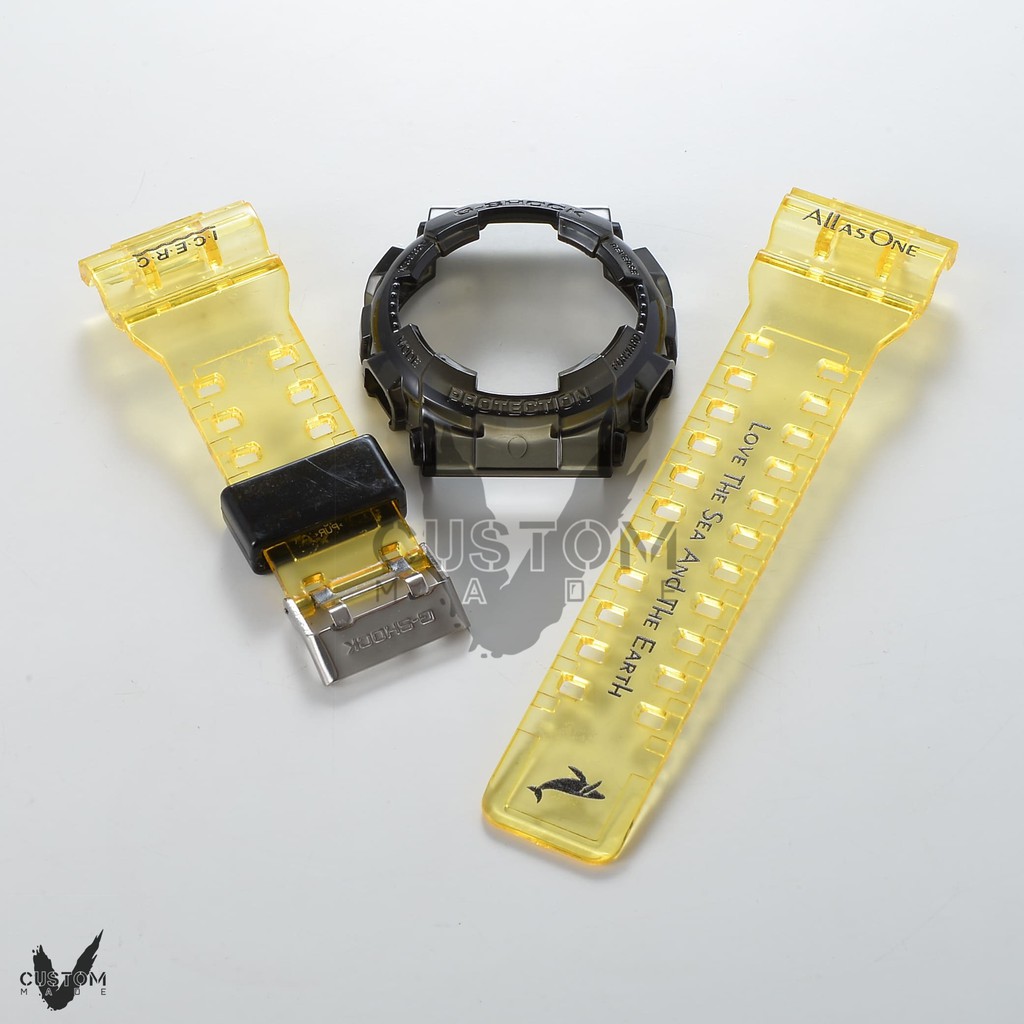 (Vcustom) GA / GD / GAX / GLX -100 ,110 , 120 CUSTOM PRINTING " LOVE THE SEA " BAND AND BEZEL WATCH 