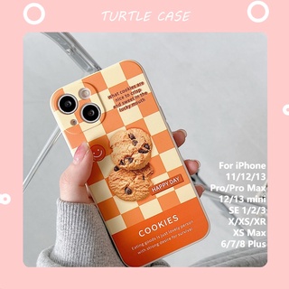 [พร้อมส่ง] เคสโทรศัพท์มือถือ ลายตารางคุกกี้ บิสกิต หมี รูบิค สําหรับ Apple iPhone 14 13 12 11 PROMAX XS XR XSMAX SE2020 6 7 8PLUS MINI