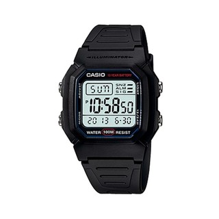 Casio Standard นาฬิกาข้อมือผู้ชาย สีดำ สายเรซิ่น รุ่น W-800H-1A