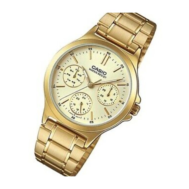 casio ของแท้ประกันศูนย์ นาฬิกาคาสิโอ ผู้หญิง รุ่น LTP-V300D LTP-V300G / SMILEYTIME ขายแต่ของแท้ ประกันศูนย์cmg/c-thong